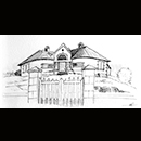 "VILLA BORD DE MER" - Encre © Natacha Latappy - Reproduction interdite